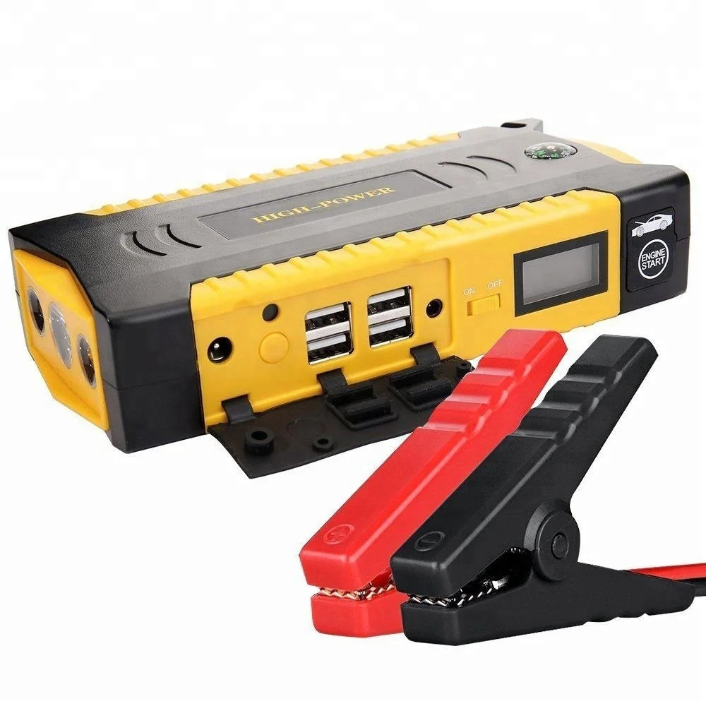 Portable 12v 18000mAh super capacitor car battery charger power bank and car jump starter with LCD