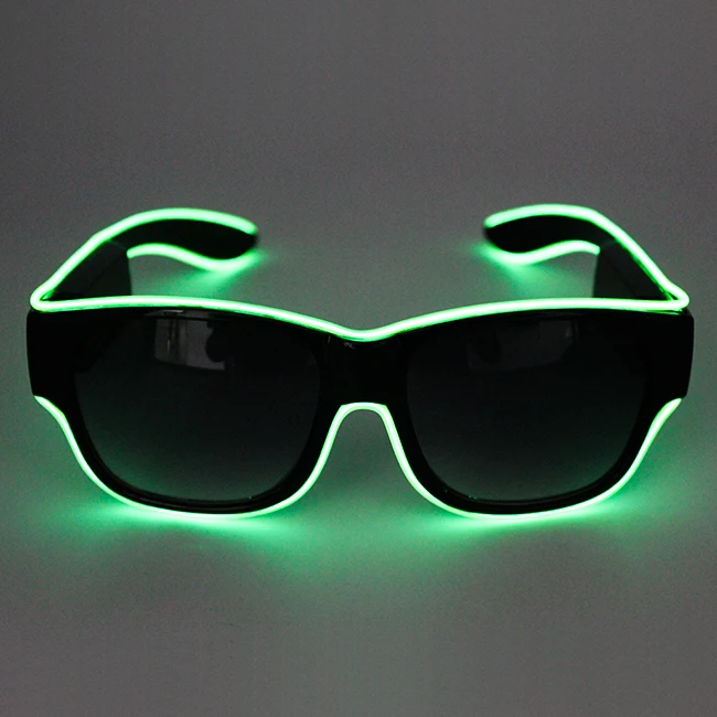 2023  New Arrival  USB recharging Light Up Party Glasses Multi Color  Led Flashing EL Wire Sunglasses