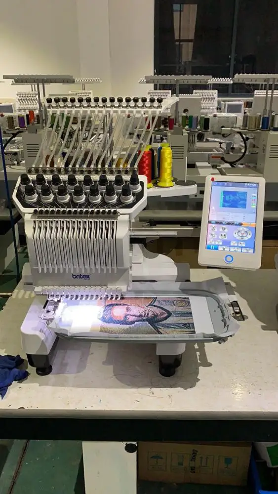 
BR-3620 Single Head 15 Needles China Flat T-shirt Hat Embroidery Machine Computerized Embroidery Machine 