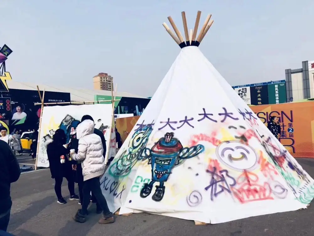 
luxury wooden pole outdoor camping teepee indian tent 