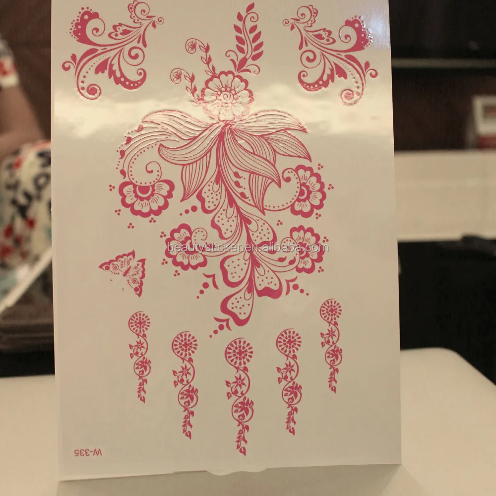 Henna Temporary Tattoo Black Body Art Sticker