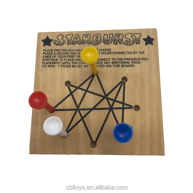 tic tac toe wooden board game brain teaser pegs wooden teaser games 7 style soild wood starburst cbl1026