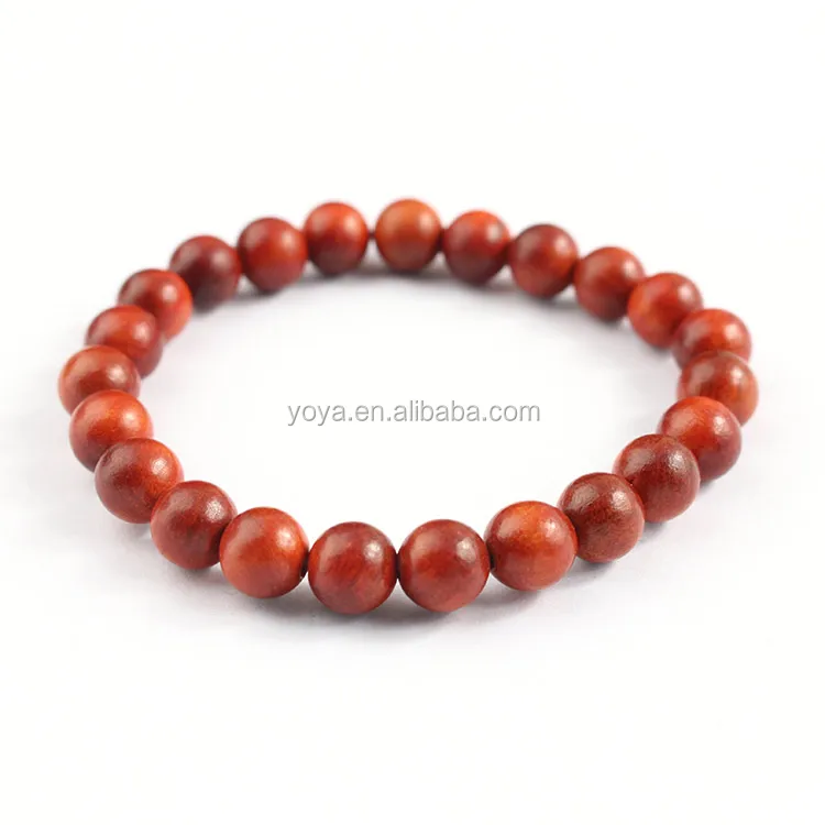 BW1016 Handmade natural wooden Sandalwood bead bracelets,elastic healing wood bead bracelet for women men