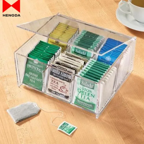 Tea Bag Organizer Storage Box - Tea Bag Holder Clear Plastic