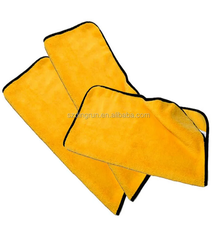 Terry drying microfiber car towel wholesale with round corner