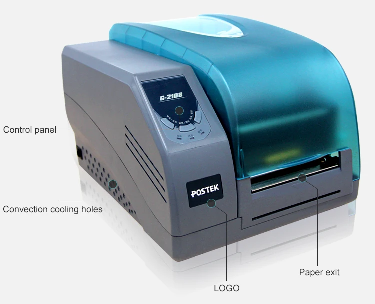 High speed postek G6000 barcode ribbon printer with 600dpi