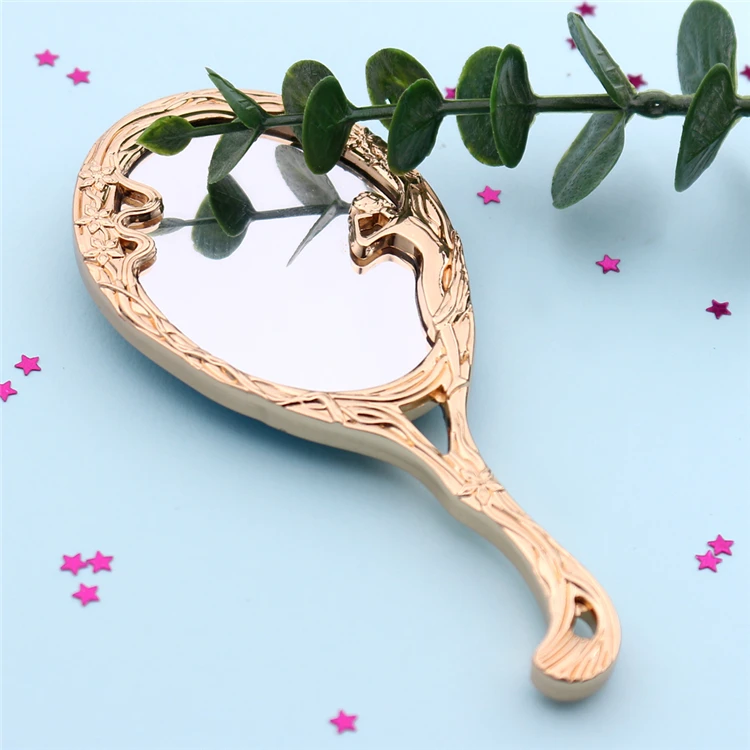 Hand Vanity Mirror Princess Mini Make-up Blue Crystal Mirror Symbol Sailor Moon hand held metal cosmetic mirror