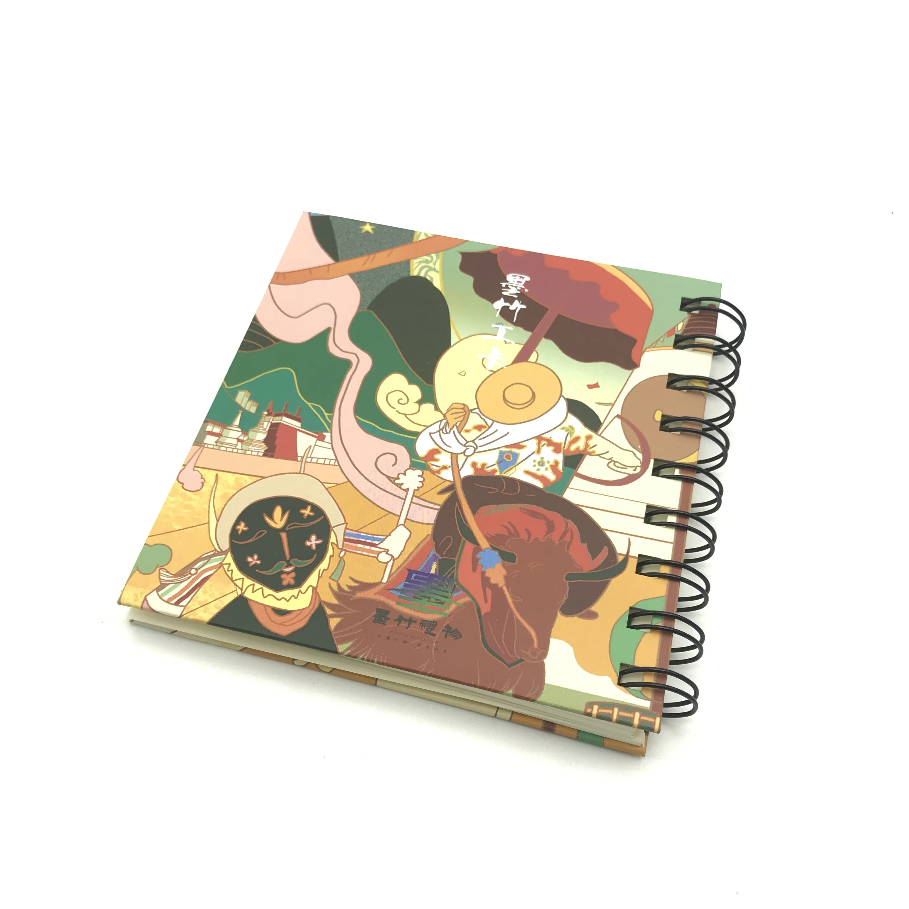 A5 custom hardcover spiral notebook with CMYK printing