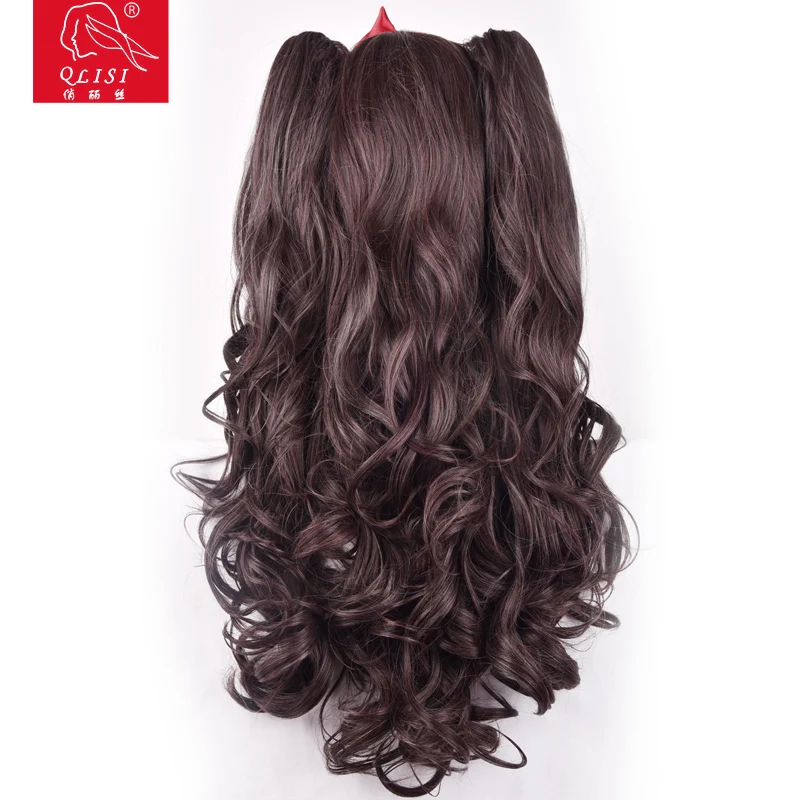 Brown Color Synthetic Hair Curly Ponytail Lolita Cosplay Wig long blonde lace front wigs wholesale wigs