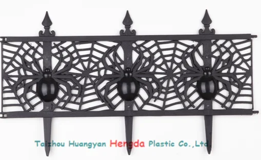 HOT SELLING- Festival Decoration- Halloween Plastic Spider garden Fence Edging Border