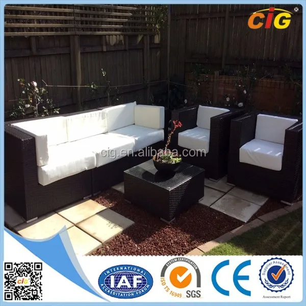 Good quality black and white corner sofa set