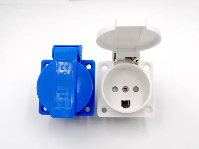 Trustworthy Quality Denmark waterproof socket receptacle/Denmark Type K wall socket IP54/Denmark electrical waterproof socket