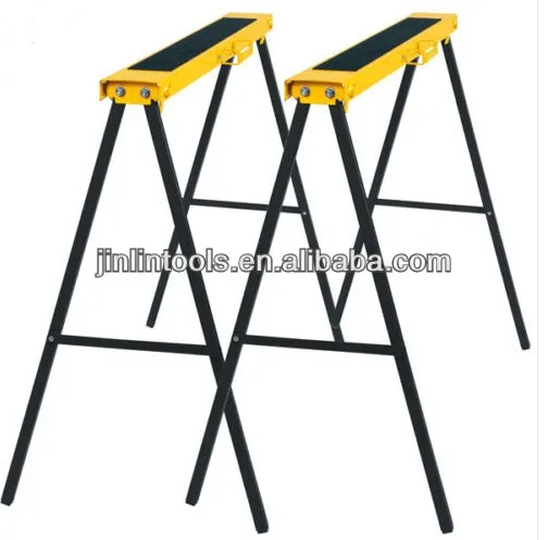 PAIR 780MM 125KG TRESTLE SAW HORSE STANDS NON SLIP/FOLD AWAY BUILDER/CARPENTERPAIR 780MM 200KG TRESTLE SAW HORSE STANDS NON SLIP