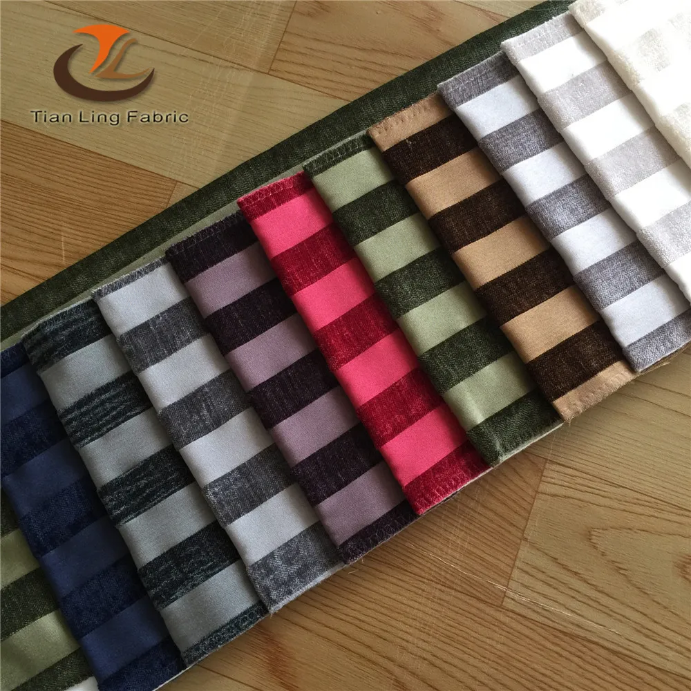 chenille striped upholstery sofa fabric for sofa