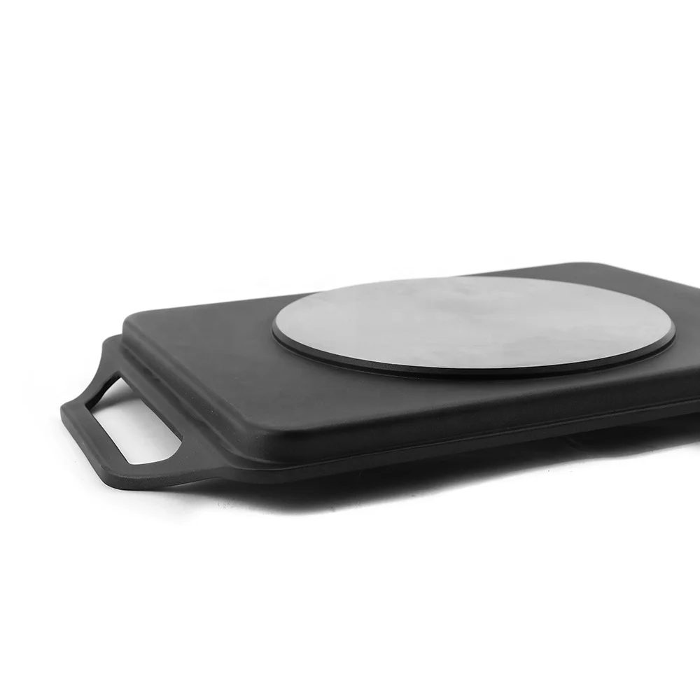 Aluminum die casting barbecue tools grill pan with nonstick coating