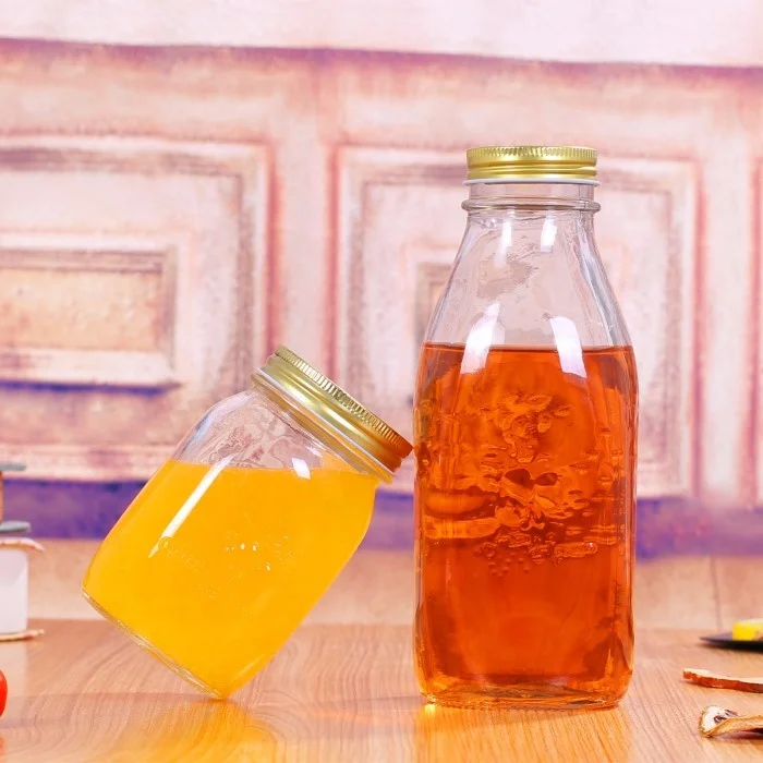 
Round Shape Clear Carved Storage Glass Honey Jar Mason Jar With with screw top lid 