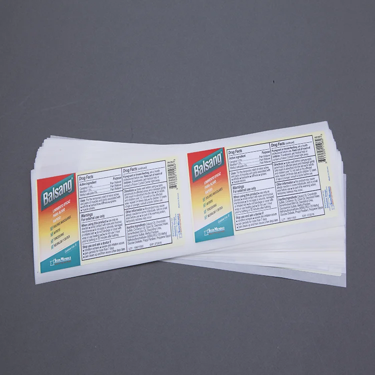 Best Selling  Custom waterproof PP  label printing Double sided sticker label Double Sided Printed for Gel bottle