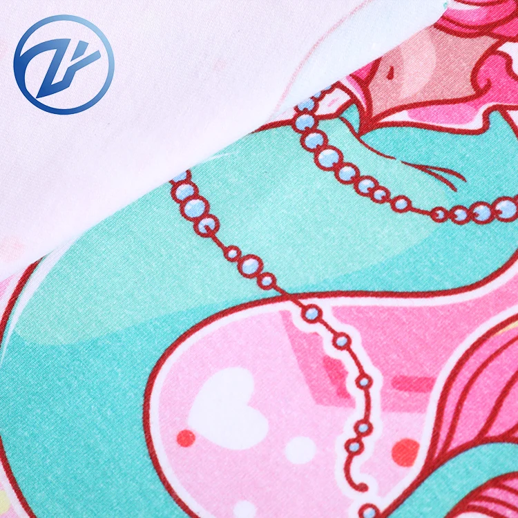 
Customized fabric 95 cotton 5 lycra 250gsm digital print fabric cut service 