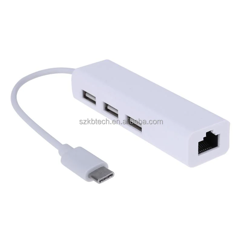 USB 3 1 Тип C к нескольким 3-портовый концентратор rj45 Ethernet сетевой кабель с высокой скоростью передачи данных
