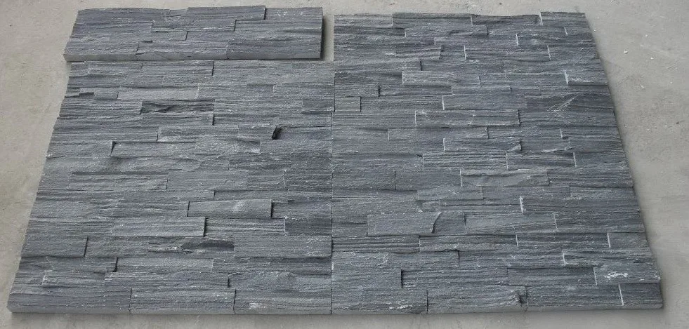 
Black slate Ledgestone Panel veneer Walling stein cheap price CZ-N18 