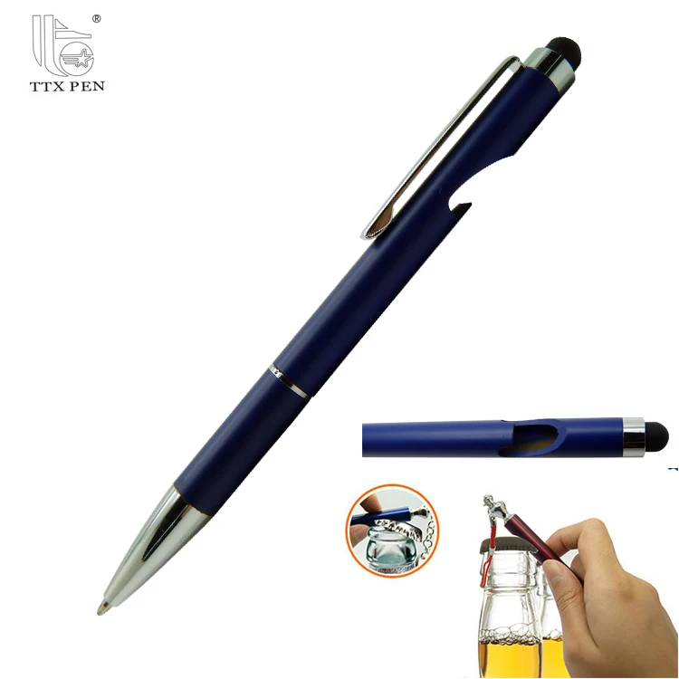 Stainless Steel Beer Bottle Opener Ball Pen Wine Bottle Opener Pen