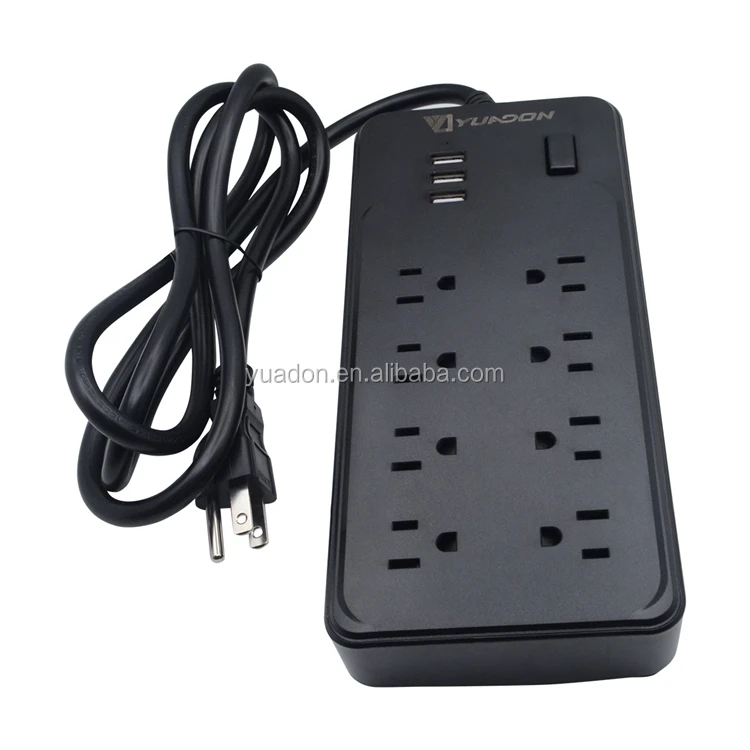 Золотой поставщик 3 USB-порта для зарядки 8 клавиш/способ электрическая розетка переменного тока США