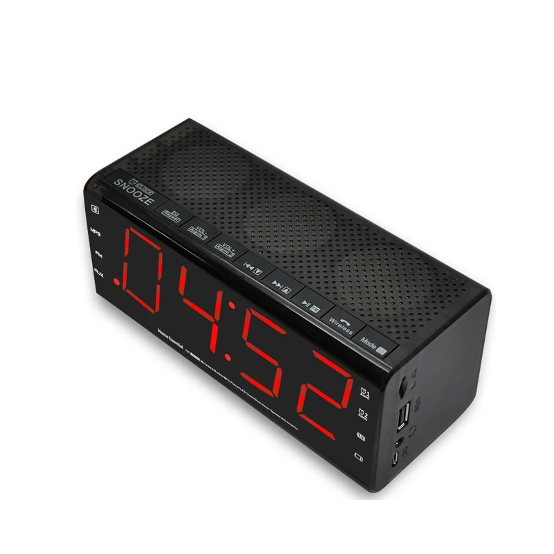 MX-20 10W BT speaker cube portable speaker with USB/fm radio alarm clock
