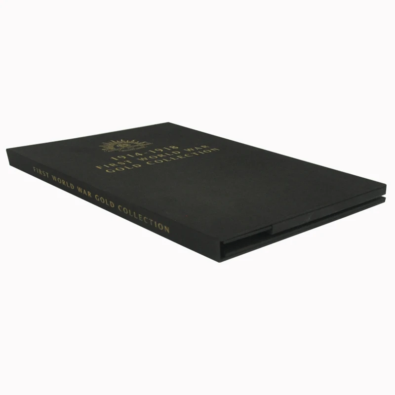 First World War Gold Coin Collection Holder Folder With Clear Blister Trays and Embossed Pattern