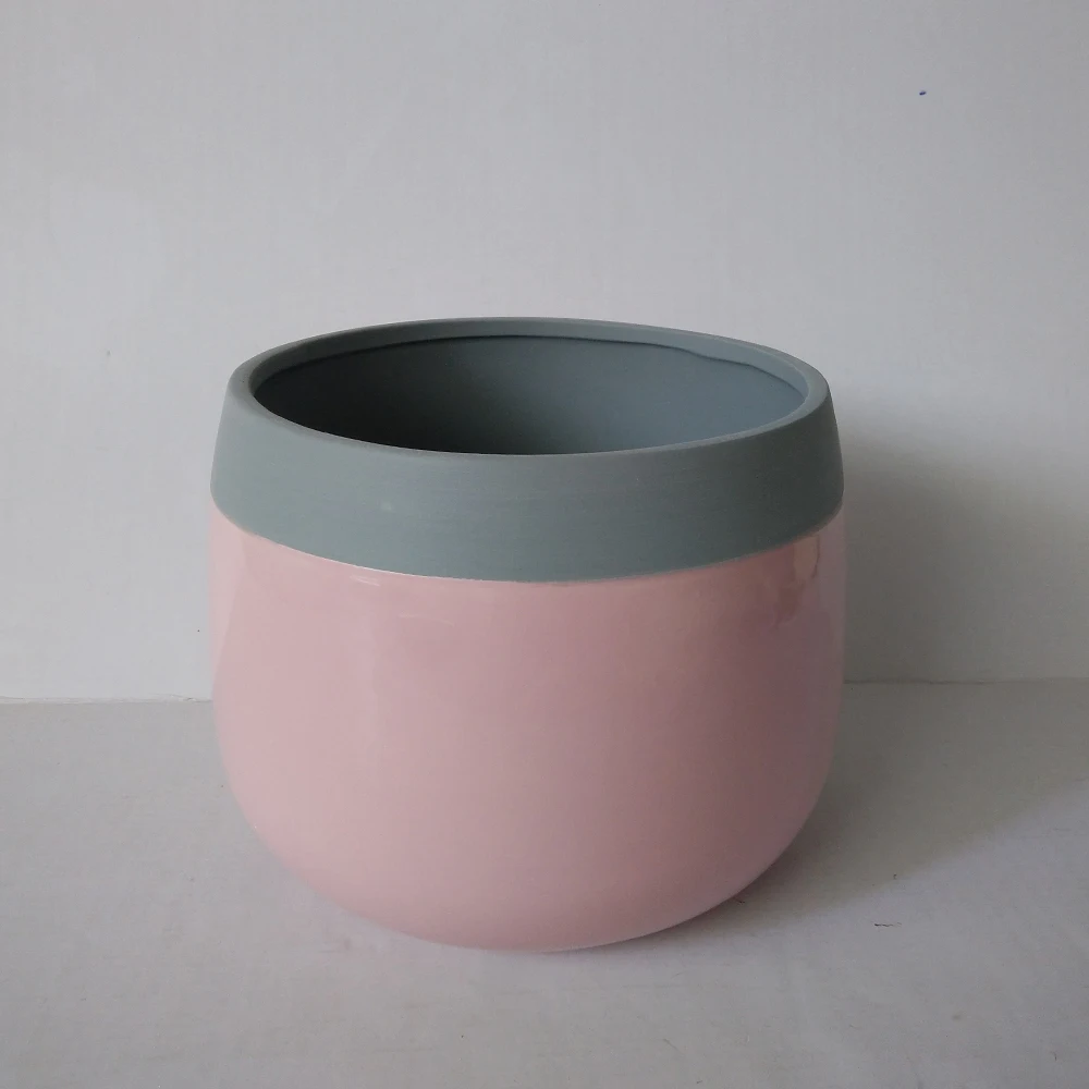 Cheap modern home goods mini cylinder shape ceramic flower pots wholesale