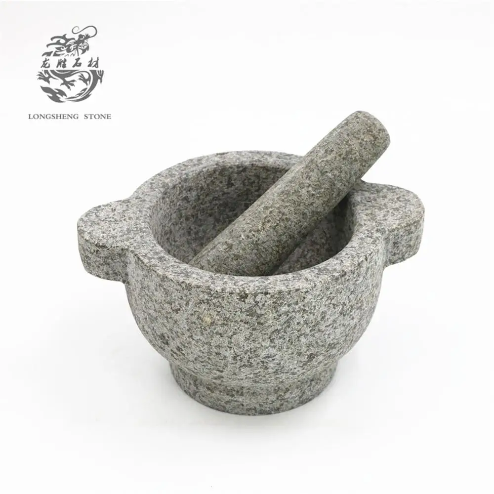 8-in natural granite mortars and pestles stone pound bowl 20*12 cm crusher for spices