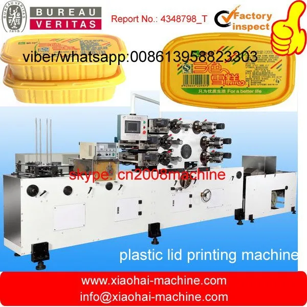 automatic offset printing machine for plastic lid/cover/tray/plate