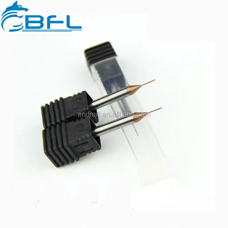 BFL Micro End Mill Type,Cutters Top Size 0.3mm to 1.00 mm with 3.175 mm Shank