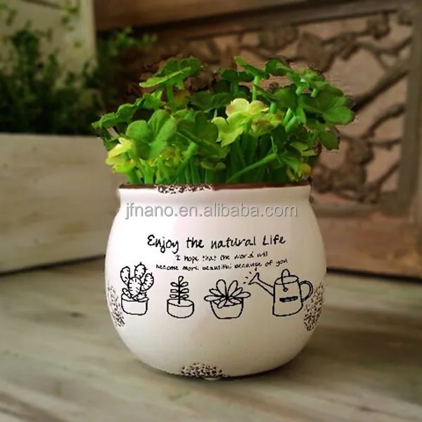
Wholesale round mini ceramic pot Korea style 