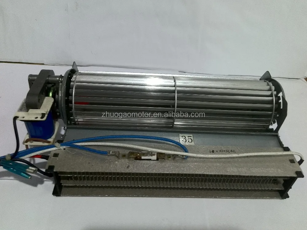 Поперечный поток вентилятора с нагревателем для электрический камин