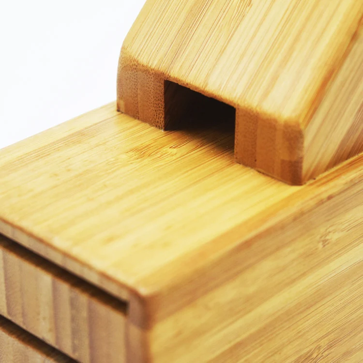 Universal Small Natural Kitchen Organizer Knife Holder Bamboo Knife Block