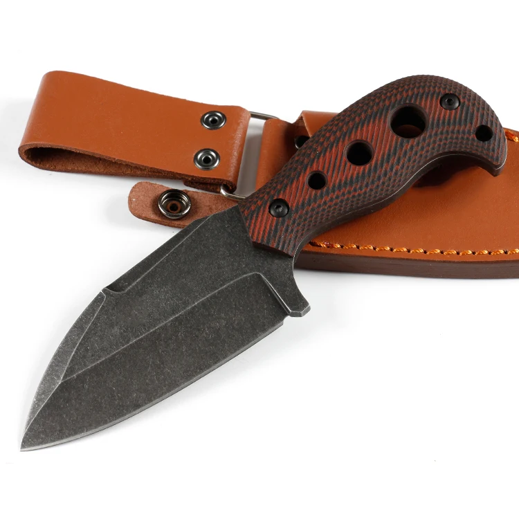 
9CR18MOV stainless steel fixed blade knife hunting survival knife with G10 handle 