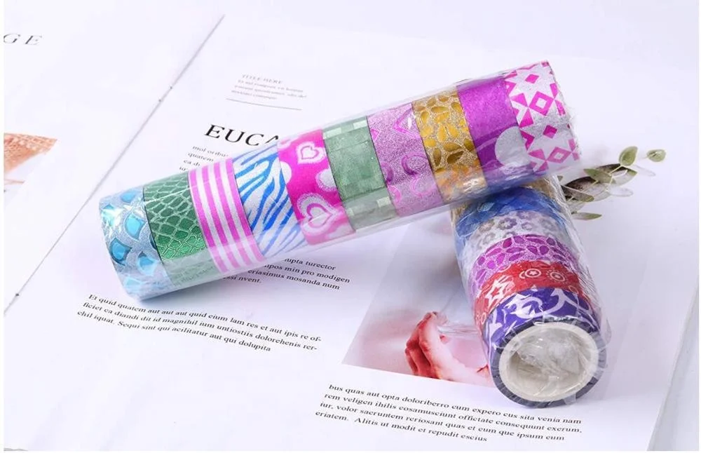 new products Decorative custom glitter washi tape wholesale