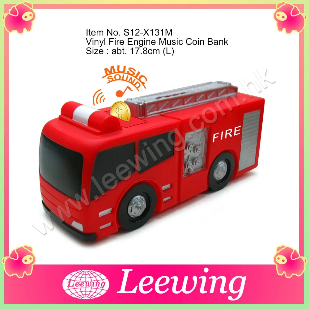 пластиковые музыка монеты банка пожарная машина автомобиль игрушки
