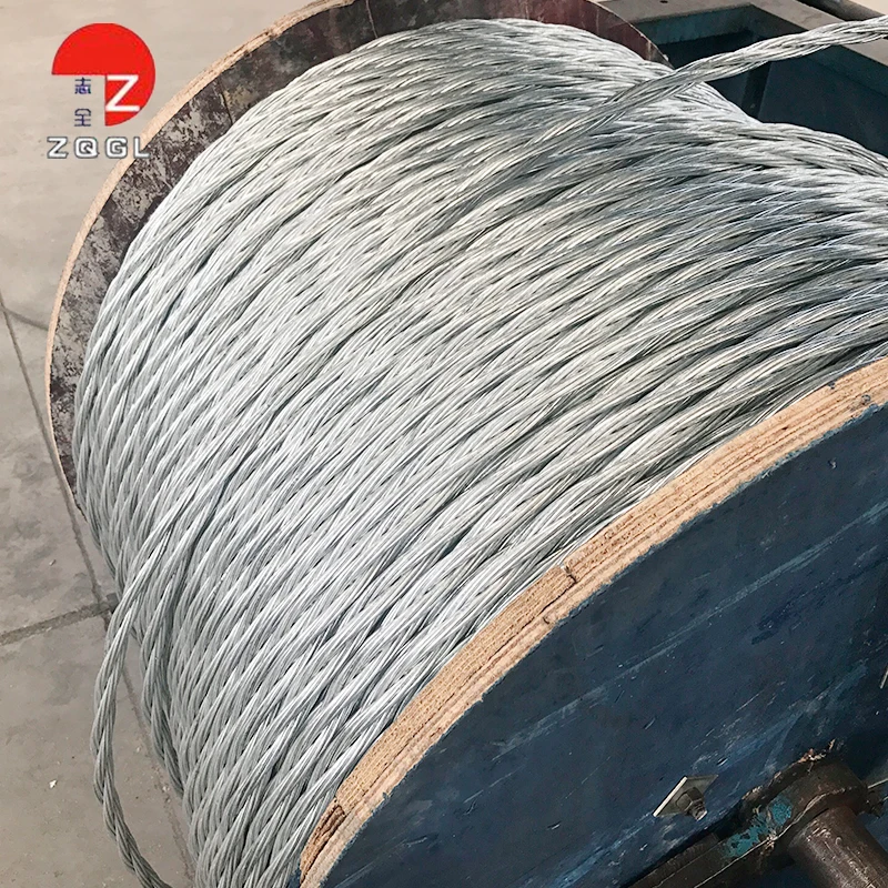 Wire Rope Hot Galvanized Steel Silver 12 Gauge Galvanized High Tensiel Steel Wire 7x7 7x19 1x7 1x19 Galvanized Steel Wire Rope