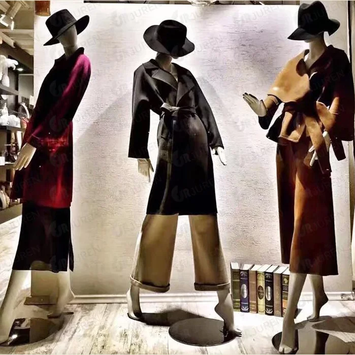 Full Body Female Suit Display Fiberglass Mannequin Adjustable Dress Form Custom Stand Dummy Lifelike Sitting Manniki