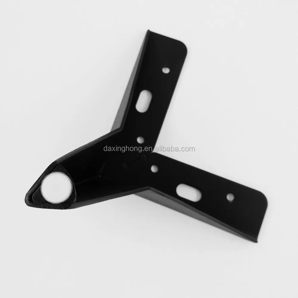 Hot Sale Replacement Hardware Accessories Triangle Chrome Black Cast Iron Metal Sofa Legs