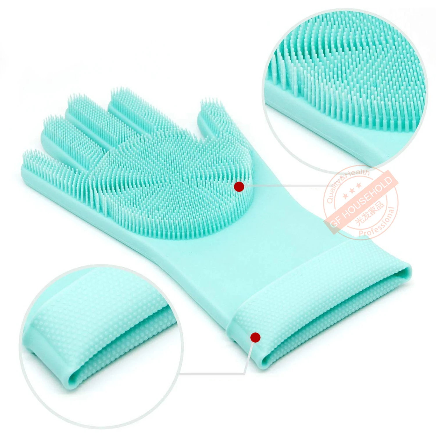 Термостойкие Волшебные силиконовые перчатки с моющим скребком