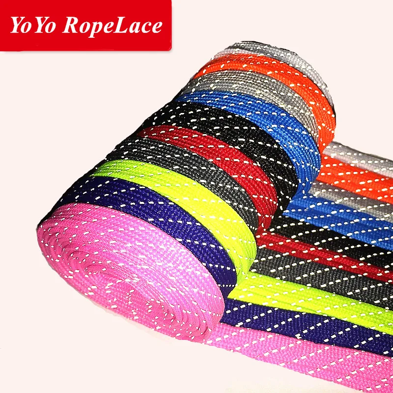
2021 Fuzhou YoYo Flat 3M Reflective Shoe Laces Custom Printed Shoelace Aglets 