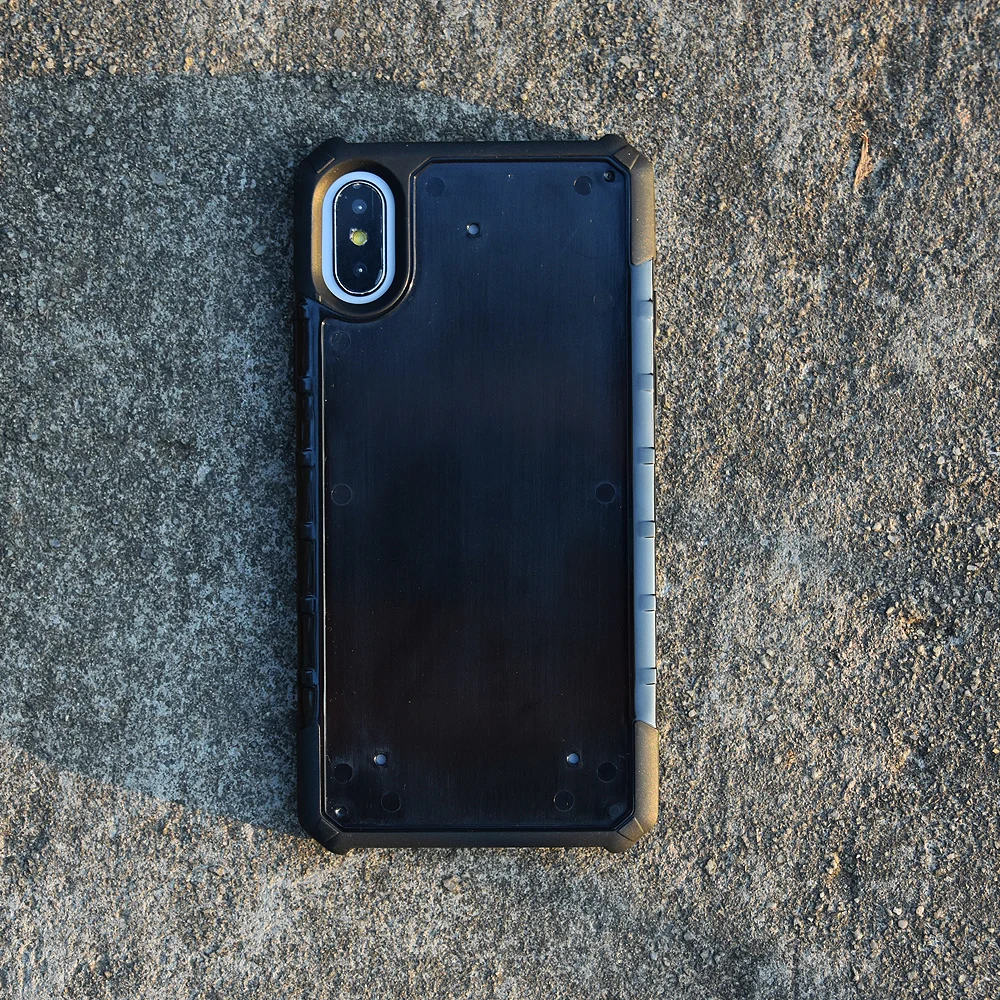 Для iphone X зажигающийся черный чехол для телефона, tpu pc чехол для сотового телефона