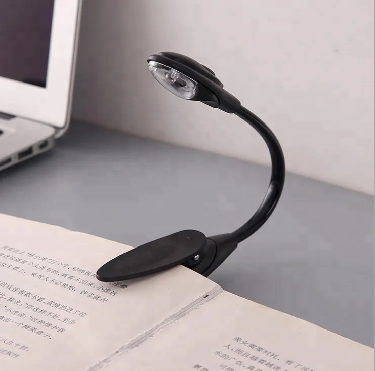Plastic mini clip reading led book light for promotion / Flexible clip reading light / reading book light for bed