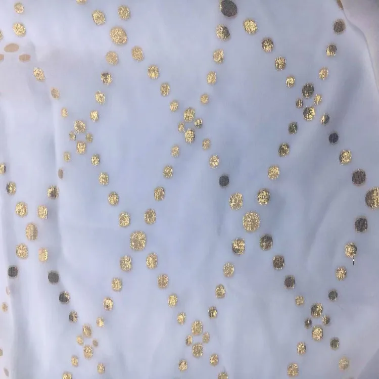 Шелковая/металлическая шифоновая ткань под заказ для одежды платья