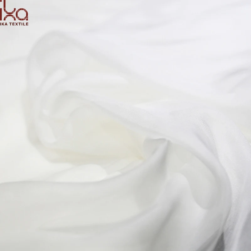 8mm Natural White Silk Chiffon Fabric 114 cm Width for Dyeing