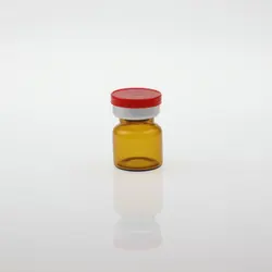 LOW MOQ Amber clear medicine apothecary glass vial injection 2ml 3 ml homeopathic bottle with bottle cap