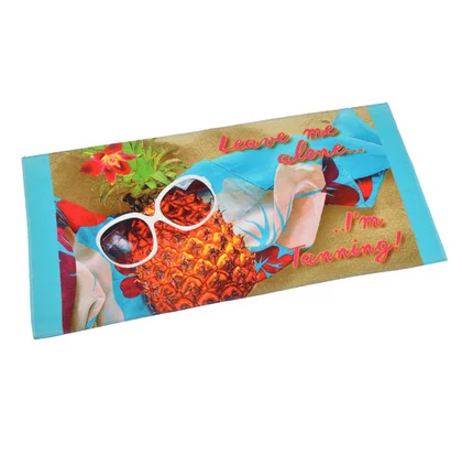 China Factory New Design Rectangle Sublimation Microfiber Custom Print Beach Towel