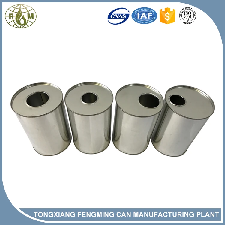 
1 liter metal can with plastic screw lid 